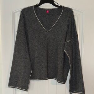 Vince Camuto Charcoal V-Neck Sweater